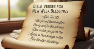 Bible Verses for New Week Blessings