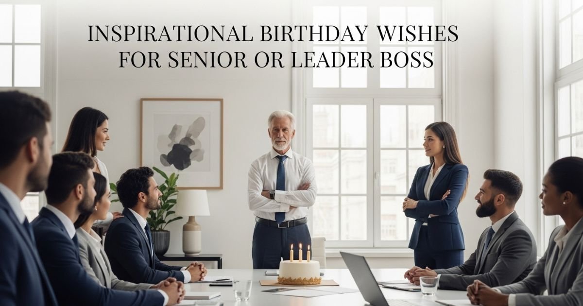 Inspirational Birthday Wishes for Senior or Leader Boss
