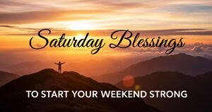 Motivational Saturday Blessings to Start Your Weekend Strong