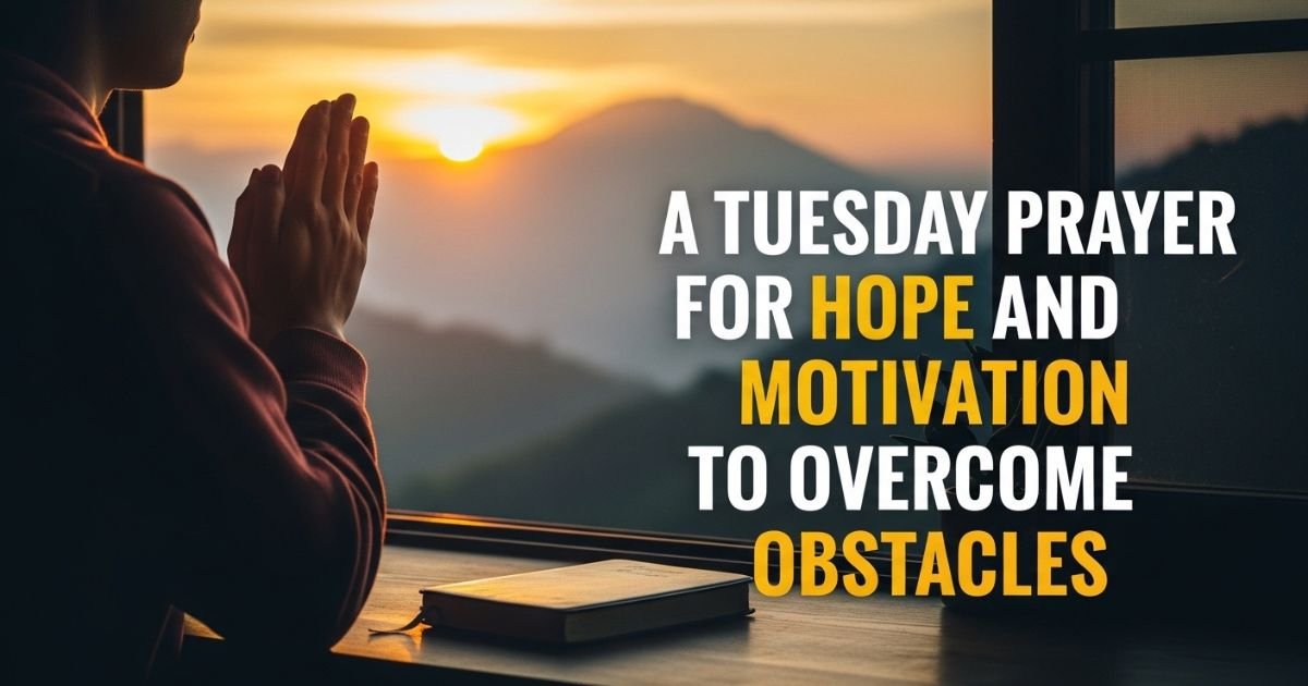 A Tuesday Prayer for Hope and Motivation to Overcome Obstacles