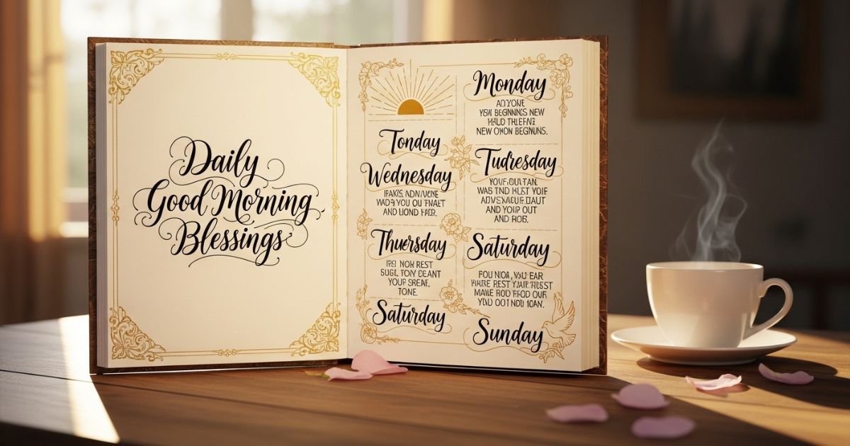 Daily Good Morning Blessings for Each Day of the Week