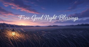 Free Good Night Blessings