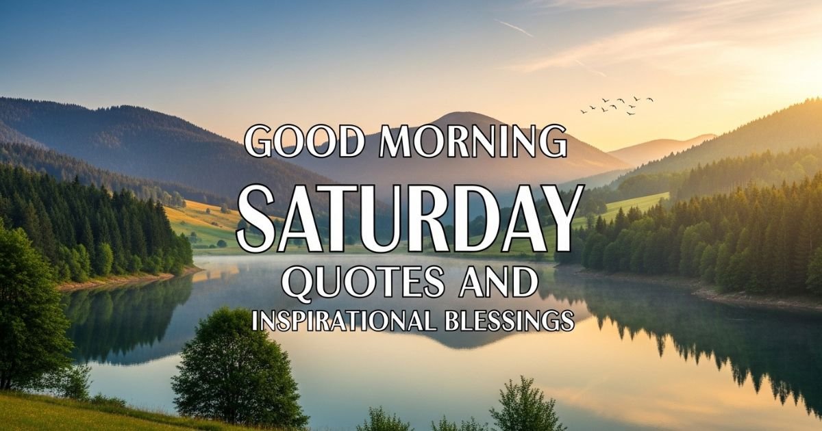 Good Morning Saturday Quotes and Inspirational Blessings