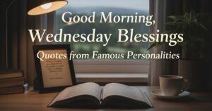 Good Morning, Wednesday Blessings Quotes from Famous Personalities