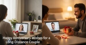 Happy Anniversary Wishes for a Long-Distance Couple
