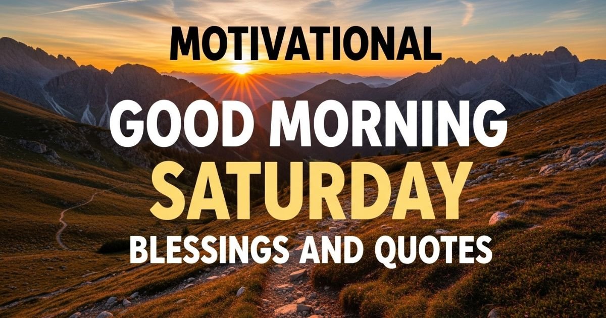 Motivational Good Morning Saturday Blessings and Quotes