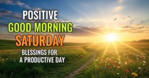 Positive Good Morning Saturday Blessings for a Productive Day