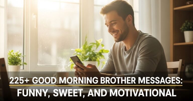 225+ Good Morning Brother Messages: Funny, Sweet, and Motivational.