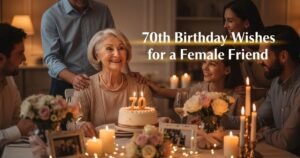 70th Birthday Wishes for a Female Friend
