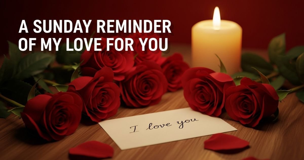 A Sunday Reminder of My Love for You