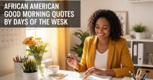 African American Good Morning Quotes by Days of the Week