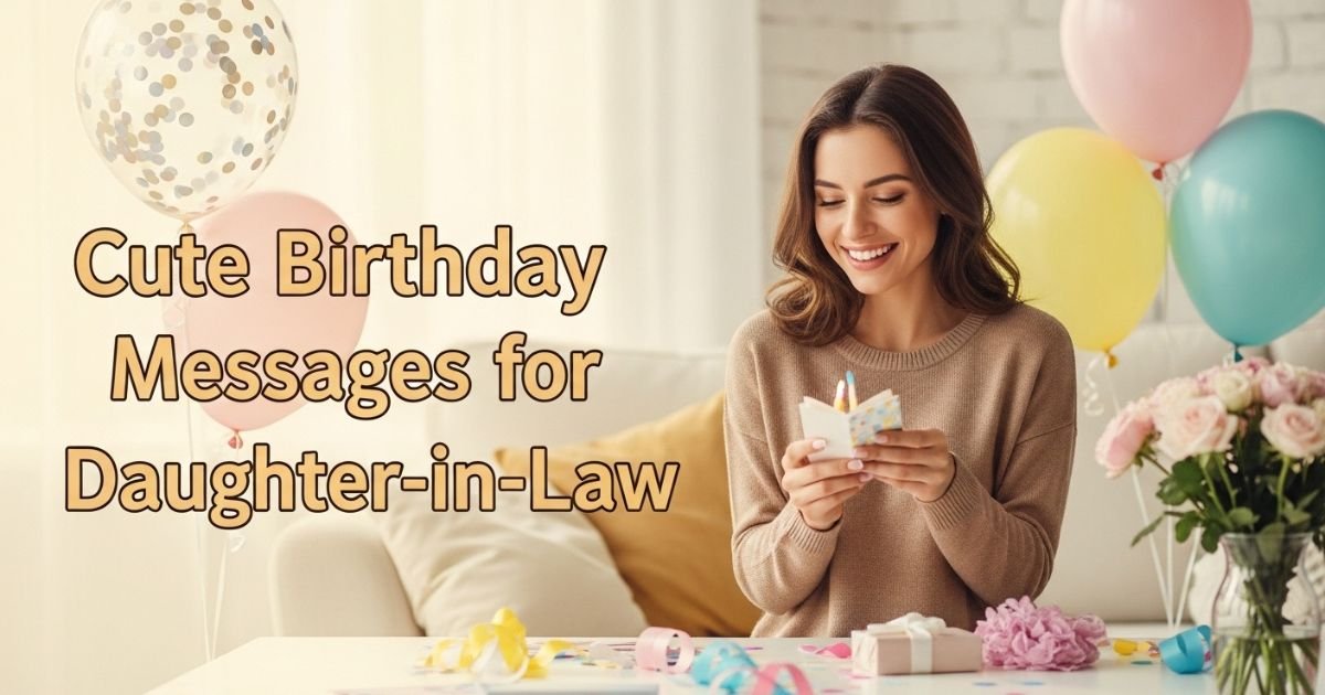 Cute Birthday Messages for Daughter-in-Law