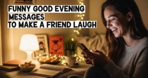 Funny Good Evening Messages to Make a Friend Laugh