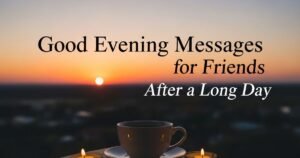 Good Evening Messages for Friends After a Long Day
