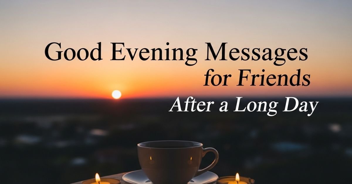 Good Evening Messages for Friends After a Long Day