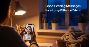 Good Evening Messages for a Long-Distance Friend