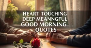 Heart-touching, Deep, Meaningful Good Morning Quotes