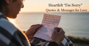 Heartfelt "I'm Sorry" Quotes & Messages for Love