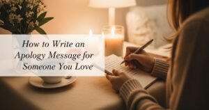 How to Write an Apology Message for Someone You Love