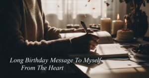 Long Birthday Message To Myself From The Heart