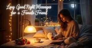 Long Good Night Messages for a Female Friend