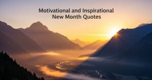 Motivational and Inspirational New Month Quotes