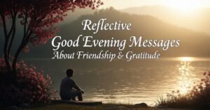 Reflective Good Evening Messages About Friendship & Gratitude
