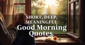 Short, Deep, Meaningful Good Morning Quotes