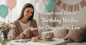 Short and Sweet Birthday Wishes for Daughter-in-Law
