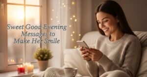 Sweet Good Evening Messages to Make Her Smile