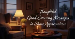 Thoughtful Good Evening Messages to Show Appreciation