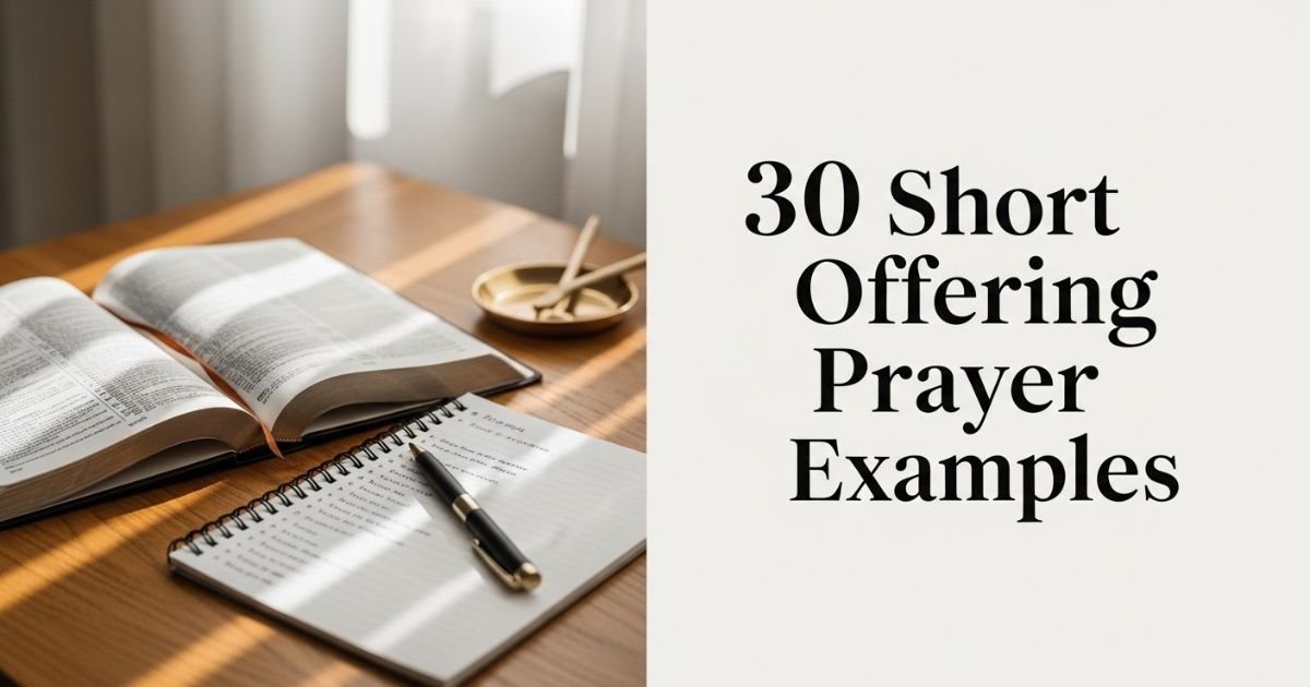 30 Short Offering Prayer Examples (Ready to Use)