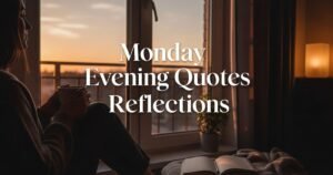 Monday Evening Quotes and Reflections