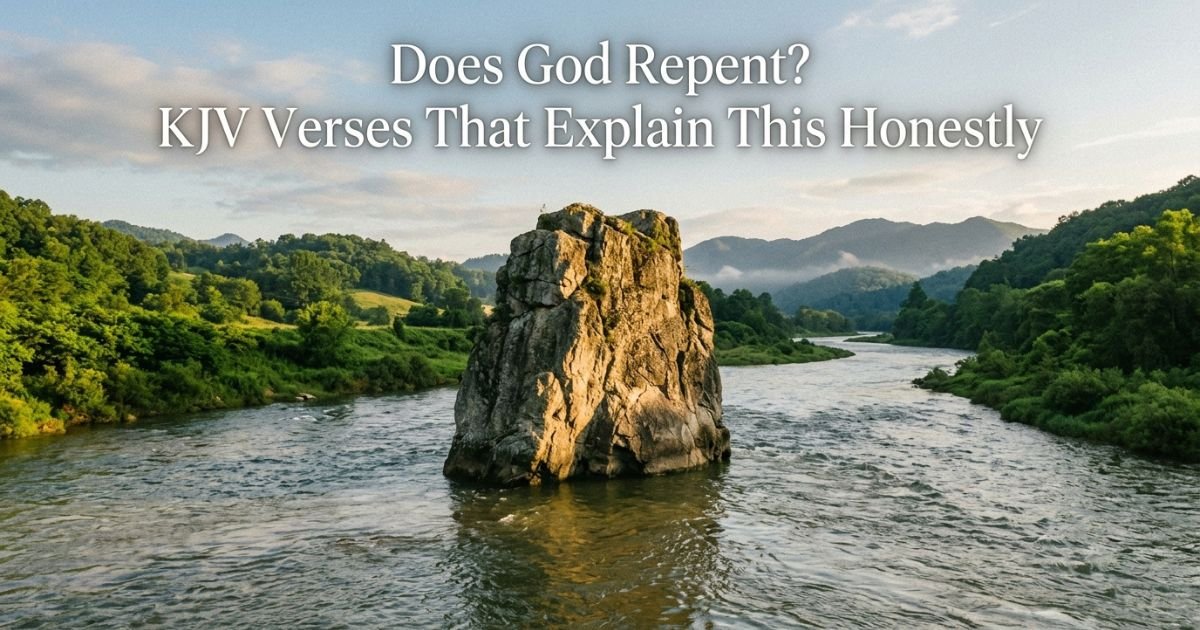 Does God Repent KJV Verses That Explain This Honestly