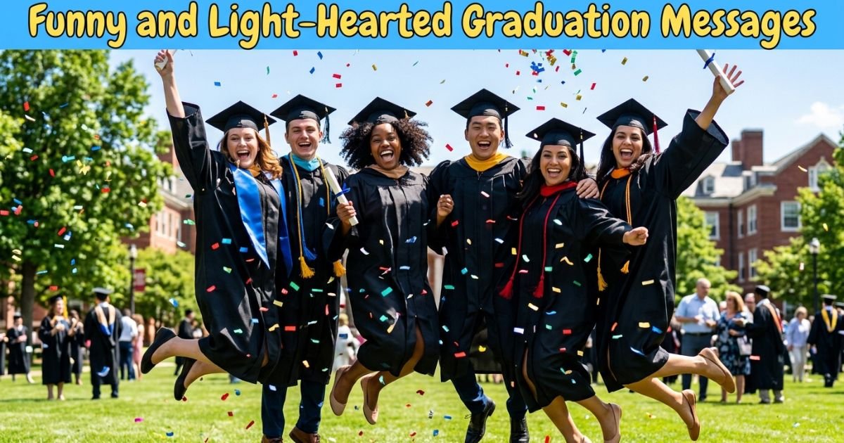 Funny and Light-Hearted Graduation Messages