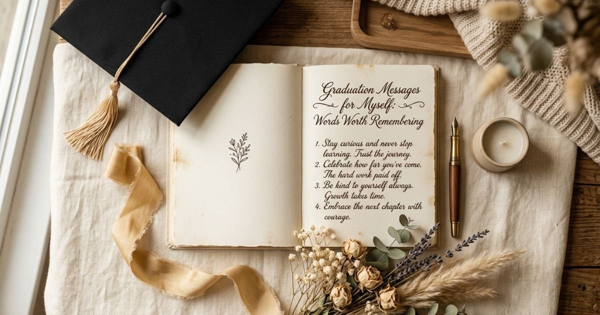 Graduation Messages for Myself: Words Worth Remembering