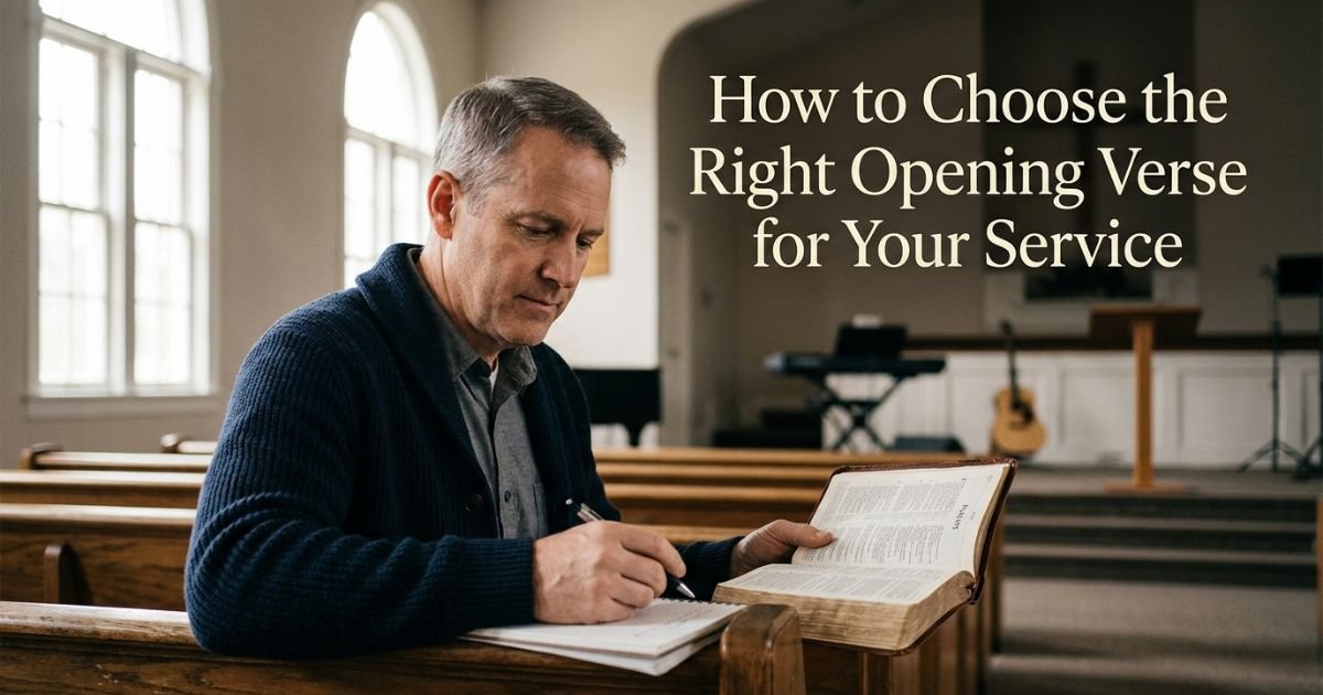 How to Choose the Right Opening Verse for Your Service