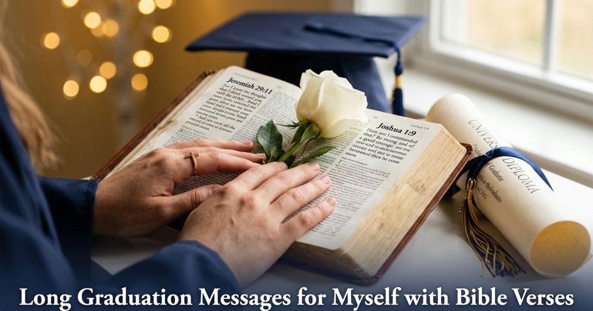 Long Graduation Messages for Myself with Bible Verses