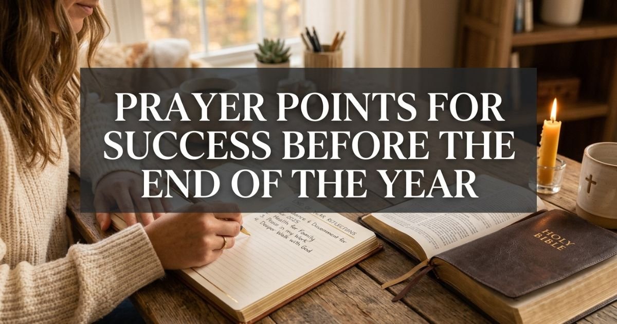Prayer Points for Success Before the End of the Year