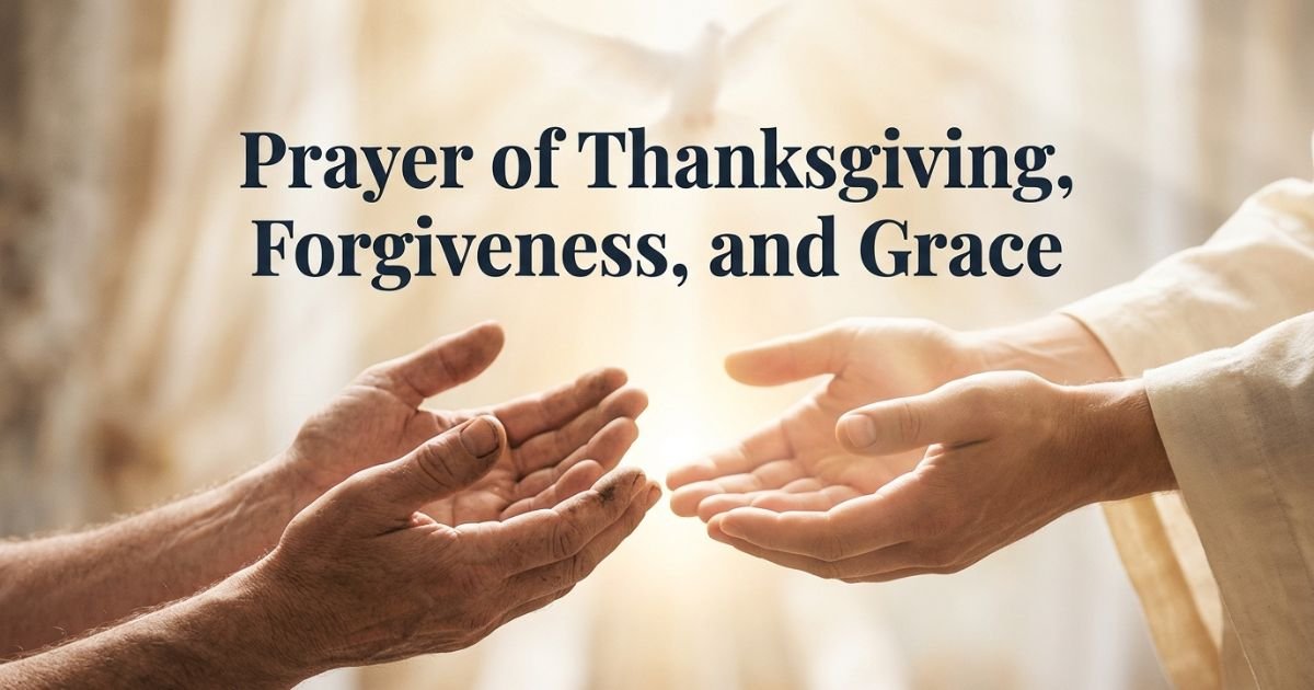 Prayer of Thanksgiving, Forgiveness, and Grace