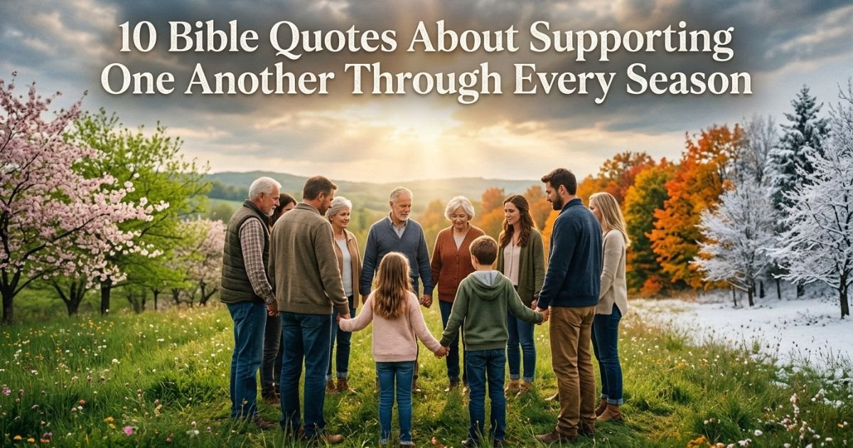 10 Bible Quotes About Supporting One Another Through Every Season