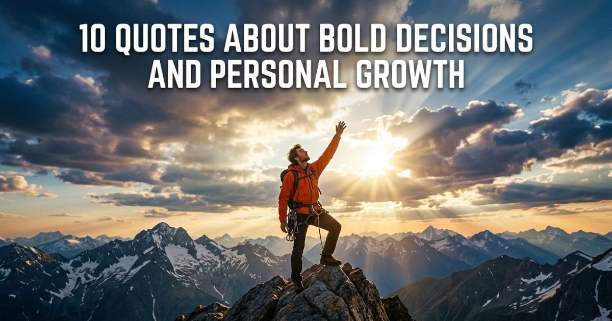 10 Quotes About Bold Decisions and Personal Growth