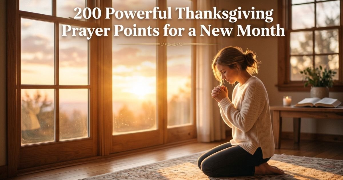 200 Powerful Thanksgiving Prayer Points for a New Month
