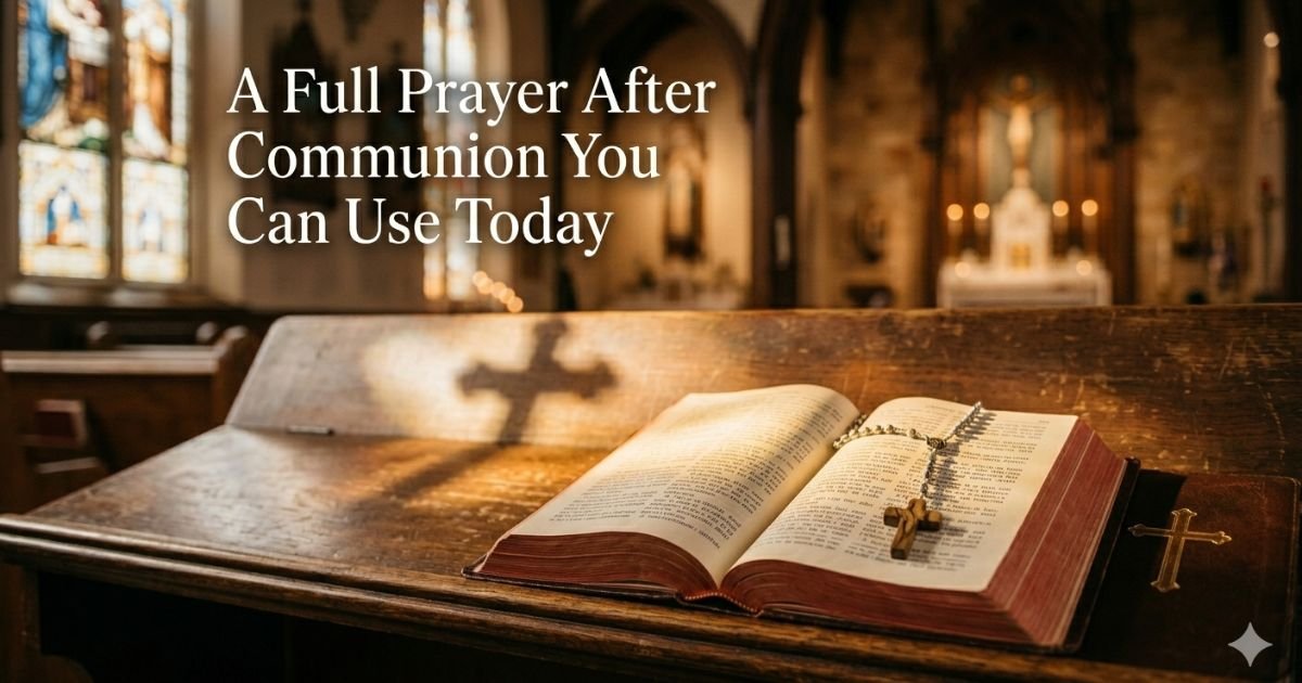 A Full Prayer After Communion You Can Use Today