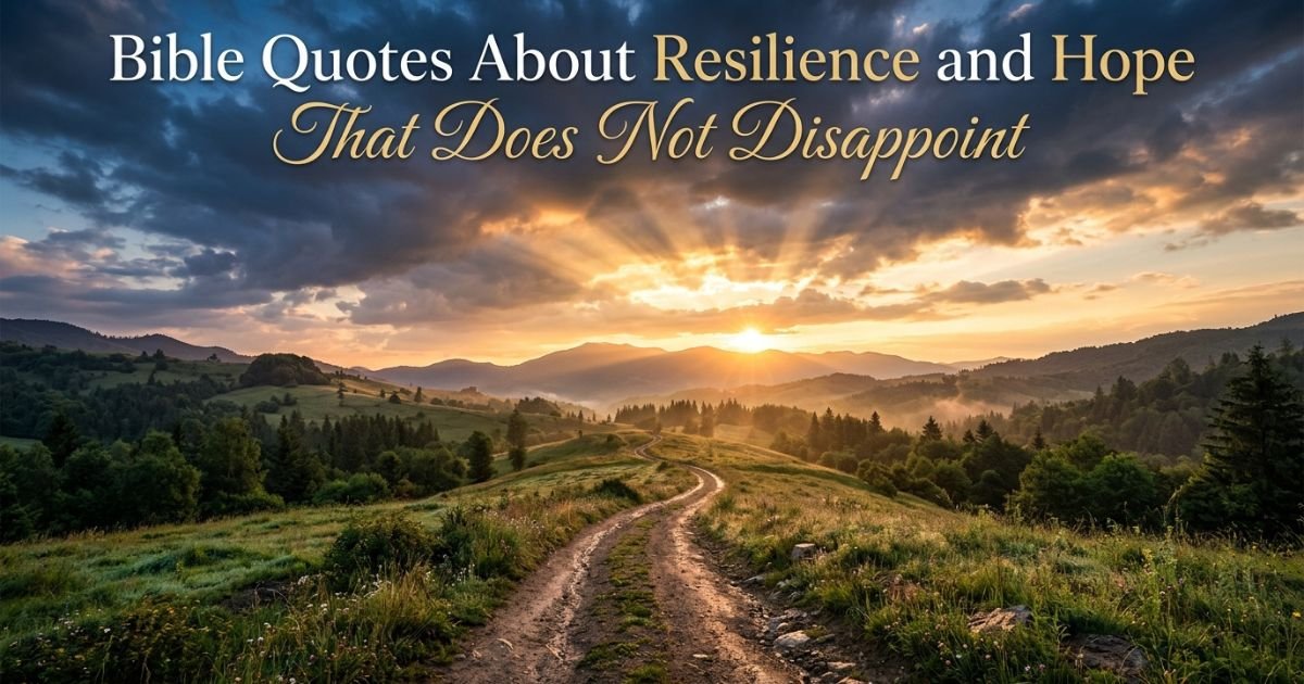 Bible Quotes About Resilience and Hope That Does Not Disappoint
