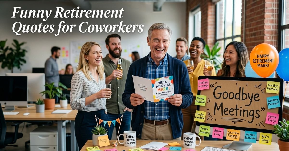 Funny Retirement Quotes for Coworkers