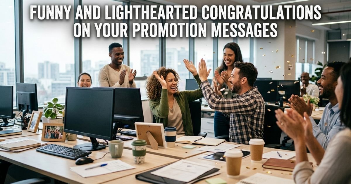 Funny and Lighthearted Congratulations on Your Promotion Messages