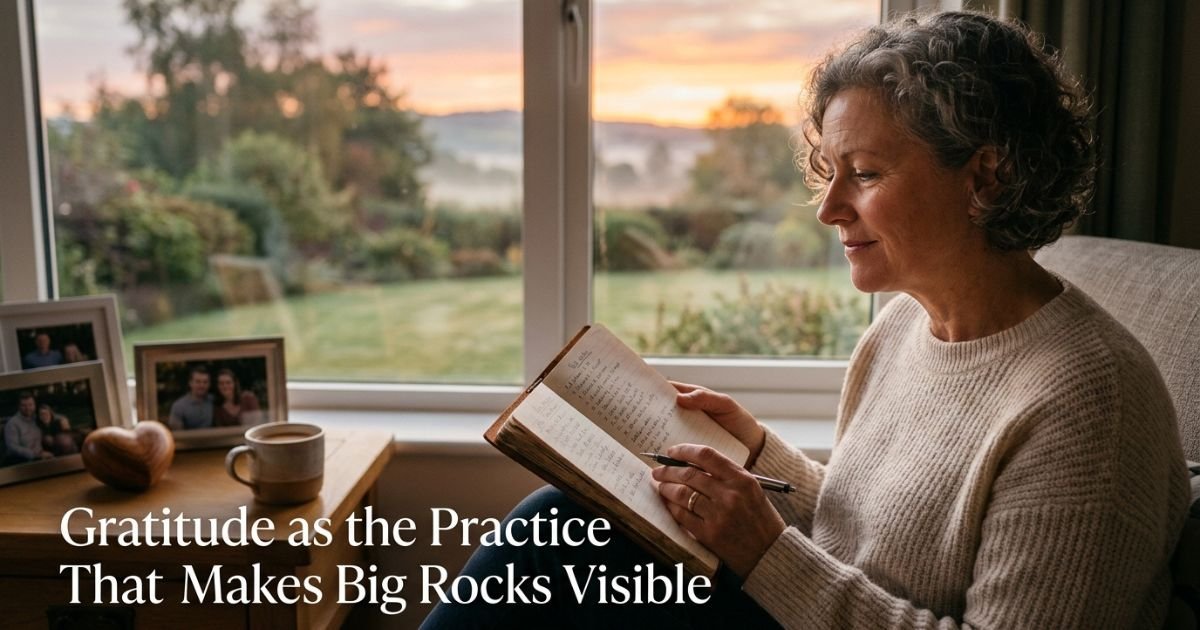 Gratitude as the Practice That Makes Big Rocks Visible