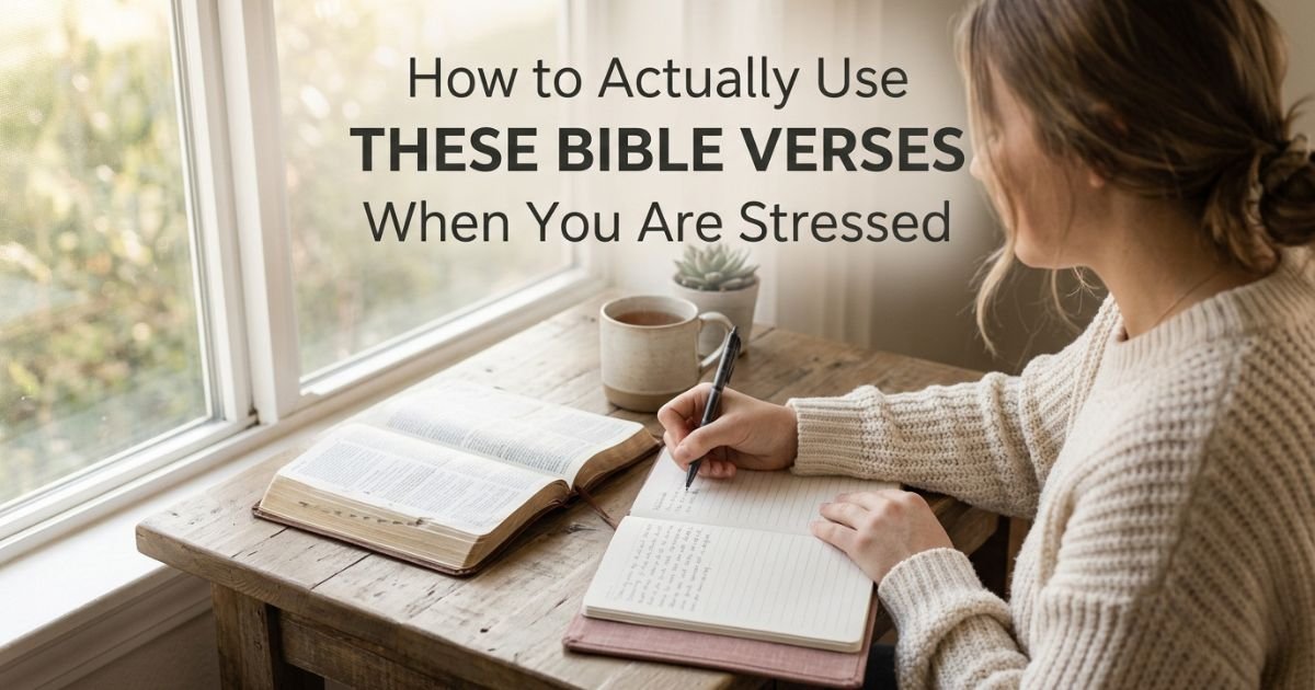 How to Actually Use These Bible Verses When You Are Stressed