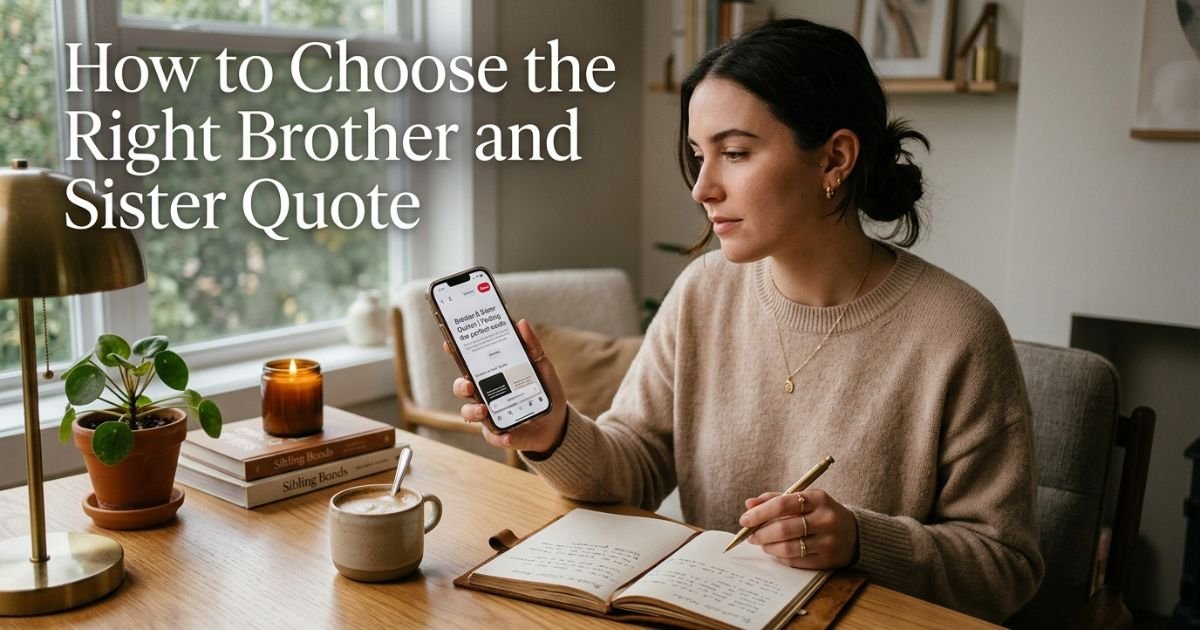 How to Choose the Right Brother and Sister Quote